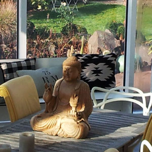 Buddha im Wintergarten